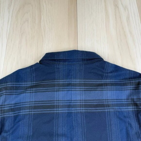 Lululemon Masons Peak Flannel Shirt Mens S Small Blue Long Sleeve Button Up - Picture 8 of 11
